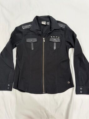 Harley Davidson Black Women's Zip-Front Jacket